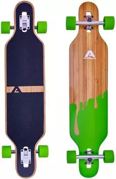 Apollo Malolo Longboard Twin Tip, Bambus & Fiberglas, Flex 2, 39"