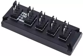 Phobya 4-Pin PWM Lüfter-Splitter 1x auf 4x 4-Pin, schwarz (1011223)