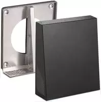 LUNO Zweikanal-Au&szlig;enhaube mit 1/HAZ-2 Schalld&auml;mmung Aluminium anthrazit 40108