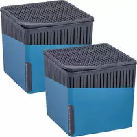WENKO Raumentfeuchter Mod. Cube Blau 1000 g, 2er Set beugt Schimmel und Ger&uuml;chen vor
