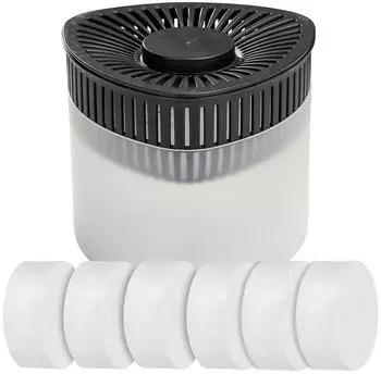 Wenko Prisma Raumentfeuchter Set mit 6x500g Nachf&uuml;ller, Transparent/Anthrazit (71504800)