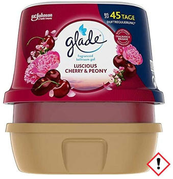 glade Raumduft Duftgel, 180 g, Gel, konstanter Duft, Luscious Cherry und Peony