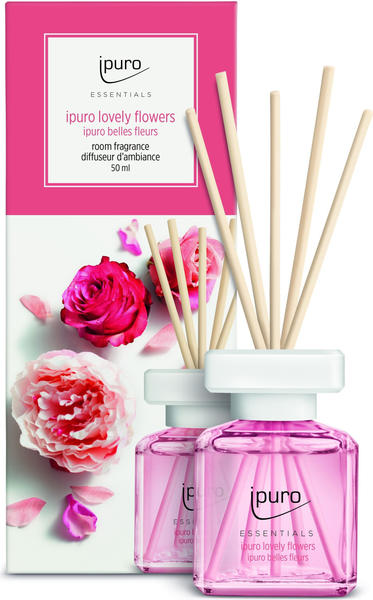 iPuro Raumduft Essentials, 50 ml, mit Stäbchen, lovely flowers