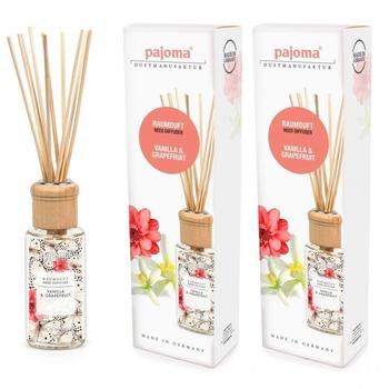 Pajoma Raumduft 100 ml, mit Stäbchen, Vanilla und Grapefruit