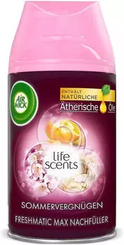 Airwick Raumduft Freshmatic Max Life Scents, 250ml, Nachf&uuml;ller, &auml;therische &Ouml;le, Sommervergn&uuml;gen