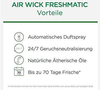 Airwick Raumduft Freshmatic Max, ätherische Öle, Starterset, 250ml, Cotton und Weißer Flieder
