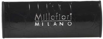 Millefiori Milano Autoduft Legni e Spezie - schwarze Lederhlle (Duftstecker + Nachfller)