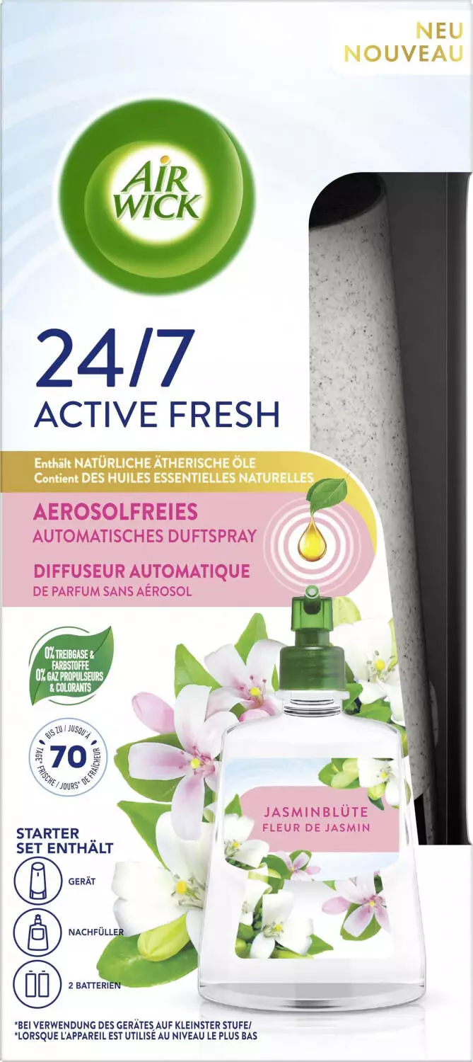 Airwick Active Fresh Starter Set + 1x Jasminblüte 228 ml Aroma Diffusor