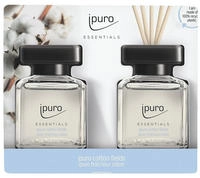 ipuro Raumduft ESSENTIALS Glas/Kunststoff/Holz 12,5 x 14,8 x 6,5 cm cotton...