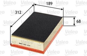Valeo Luftfilter f&uuml;r VW Transporter T5 Multivan T6 / Caravelle (585204)