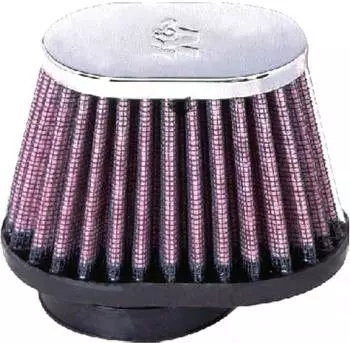 K&N RC-1820 Universeller Luftfilter, oval konisch, chrom (RC-1820)