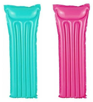 Summer Waves Aufblasbare Luftmatratze Türkis Rosa 2er Set - 1,83m x 69cm
