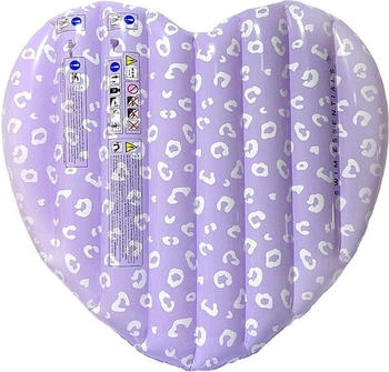 Swim Essentials Luftmatratze Luftmatratze Herz 150 cm Lila Leopard 150 x 100 cm