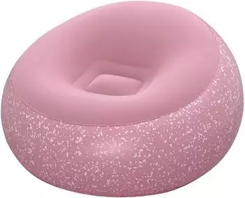 Bestway Inflate-A-Chair aufblasbarer Sessel, Samt, pink, 112x112x66cm (75155)