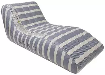Swim Essentials Premium Lounge Float Monaco 180x99cm, blau/weiß (2025SE714)