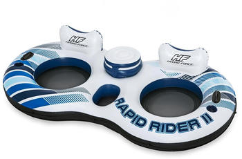 Bestway Hydro-Force 2-Personen-Schwimmring mit Rückenlehne Rapid Rider II 251 x 132 cm