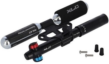 XLC MTB CO2-Mini-Kombipumpe schwarz inkl 2x 25g Patronen DV/SV/AV
