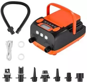 VEVOR Elektrische SUP-Luftpumpe 20PSI 12V DC mit USB-Ausgang & LED