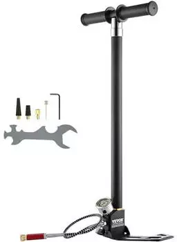 VEVOR PCP-Handpumpe 4-stufig 30MPa/4500PSI &Ouml;l-Feuchtigkeitsfilter, Edelstahl