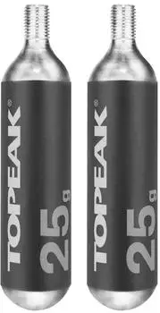 Topeak CO2-Kartuschen 25 g mit Gewinde 2er-Set
