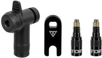 Topeak TurboFlow Ventiladapter Set mit RapidHead-Pumpenkopf