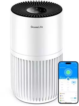 GoveeLife Mini-Luftreiniger HEPA-Filter Alexa-Steuerung, 3 Geschwindigkeiten (H7127)