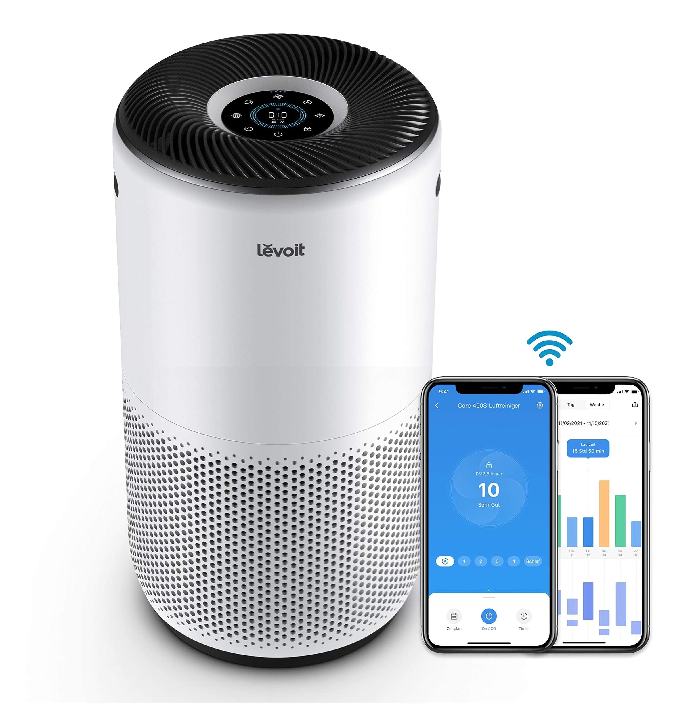 Levoit VeSync Core 400S Smart True HEPA Air Purifier Test Testbericht.de