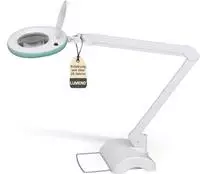 2x Lumeno LED Lupenleuchte 721X-MKIII, inkl. Tischstativ, 8 Dioptrien, gr&uuml;n