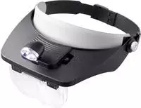 TOOLCRAFT TO-5137803 Kopflupe mit LED-Beleuchtung Vergr&ouml;&szlig;erungsfaktor: 1.2 x, 1.8