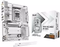 ASRock X870E Challenger WiFi White Mainboard AM5 ATX mit DDR5 und WiFi 7