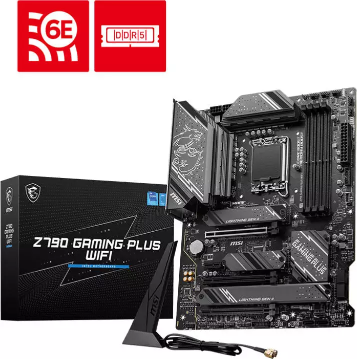 MSI Z790 GAMING PLUS WIFI Mainboard, ATX Unterstützt Intel Core