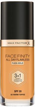 Max Factor Facefinity All Day Flawless Foundation SPF20 83 Warm Toffee (30ml)