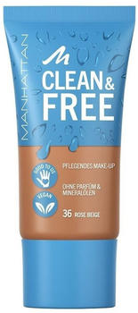 Manhattan Clean & Free Skin Tint Foundation (30ml) Rose Beige