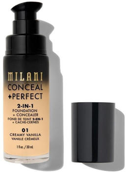Milani Conceal + Perfect 2in1 Foundation + Concealer (30ml) Creamy Vanilla/ 01