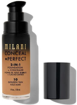 Milani Conceal + Perfect 2in1 Foundation + Concealer (30ml) Golden Tan/ 10