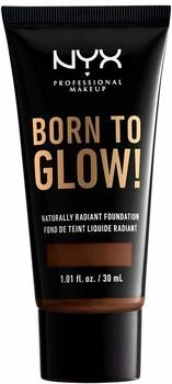 NYX Born To Glow Naturally Radiant Foundation-Nr. 22,7 Deep Walnut (30ml)