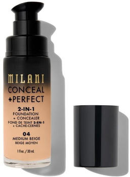 Milani Conceal + Perfect 2in1 Foundation + Concealer (30ml) Medium Beige/ 04