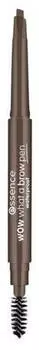 Essence Wow what a Brow Waterproof Pen (0,2g) 03 Dark brown