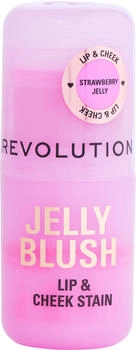 Revolution Jelly Blush Stick Lip and Cheek Stain Cherry Red 5.5 g