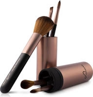 Luvia Cosmetics Kosmetikpinsel-Set "TRAVEL SET" 5 Pinsel aus Nurai-Haar, vegan,