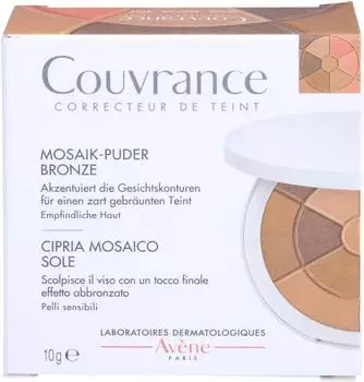 A-Derma Couvrance Mosaik-Puder mit Spiegel und Schwämmchen (10g) Bronze