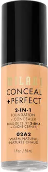 Milani Conceal + Perfect 2in1 Foundation + Concealer (30ml) 02A2 Warm Natural