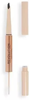 Revolution Fluffy Brow Filter Duo Augenbrauenstift (1ml) Dark Brown