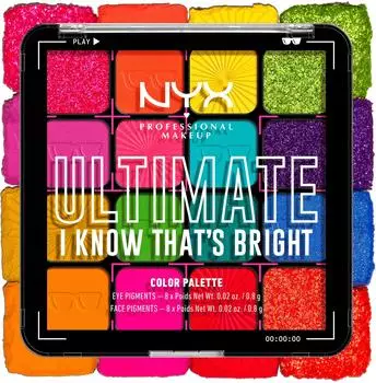 NYX Professional Makeup Ultimate Shadow Palette I Know That's Bright