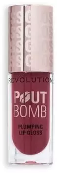Revolution Pout Bomb Plumping Gloss (5ml) Rosewood Rose Pink
