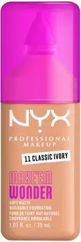 NYX Professional Makeup Make 'EM Wonder Soft Matte Fl&uuml;ssige Foundation 30 ml Nr. 11 - Classic Ivory