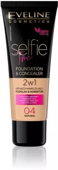 Eveline Cosmetics Selfie Time Make-up und Korrektor 2 in 1 Farbton 04 Natural 30 ml