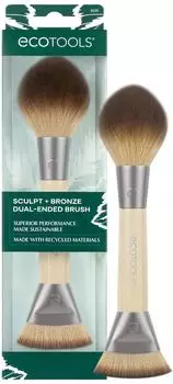 EcoTools SCULPT + BRONZE Duo-Pinsel f&uuml;r Kontur und Bronzer