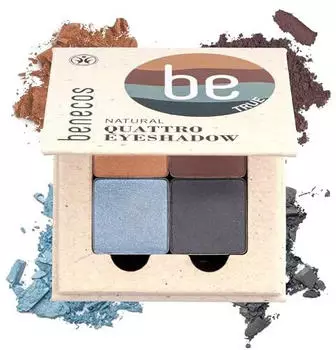 benecos Natural Quattro Eyeshadow (4,8g) true blue