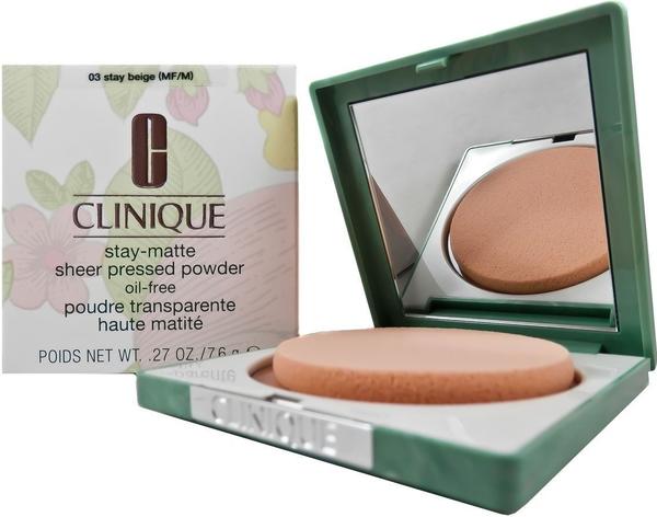 Clinique Stay-Matte Sheer Powder (7.6 g) 03 Stay Beige Test TOP Angebote ab  22,53 € (Mai 2023)